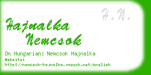 hajnalka nemcsok business card